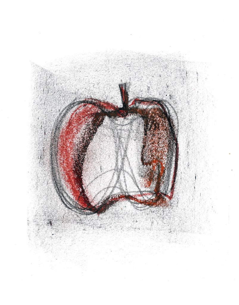 Mine de plomb et pastel gras sur papier, 14 x 21 cm