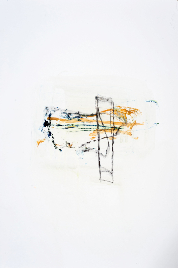 Série des Ponts, huile et mine de plomb, 34 x 55 cm