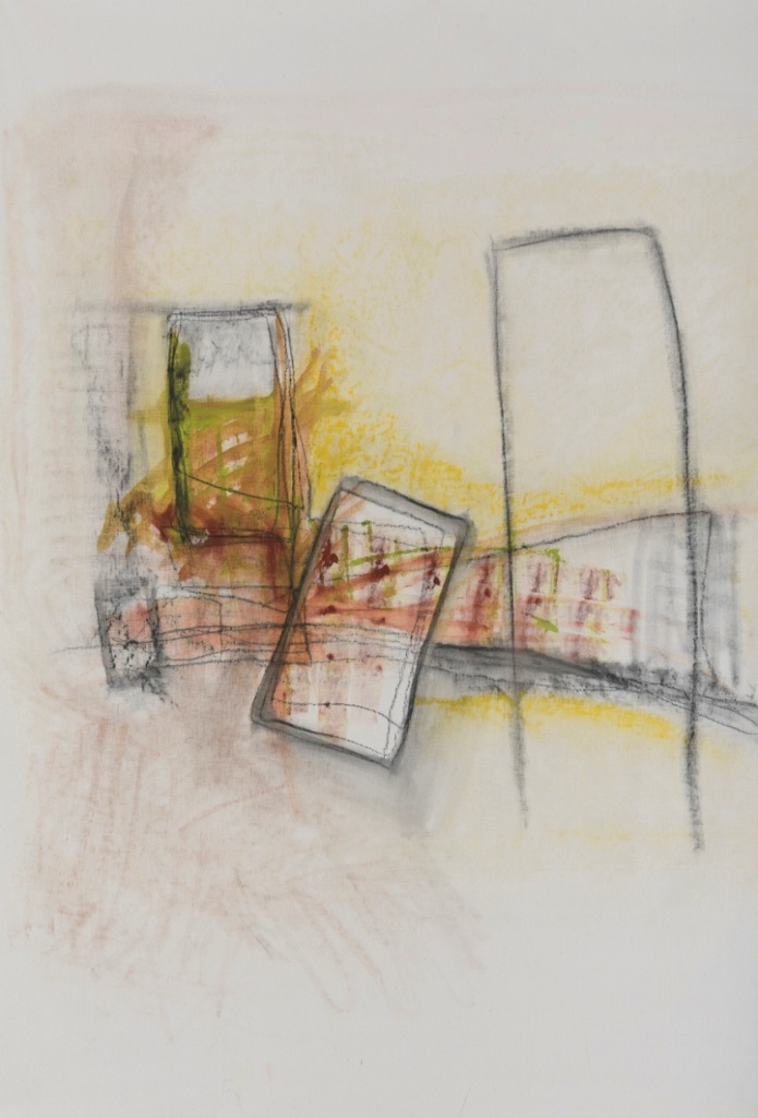 Série des Ponts technique mixte sur toile, 140 x 120 cm, 2018